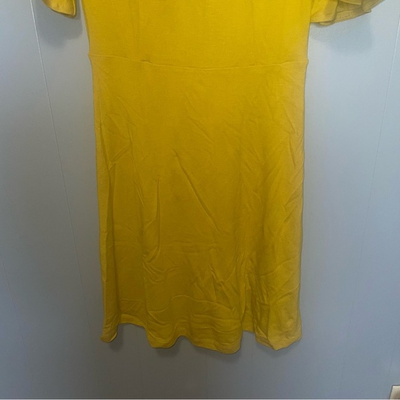 Boden Alexis Jersey Mustard Yellow Knee Length Dress 6P - Picture 7 of 11